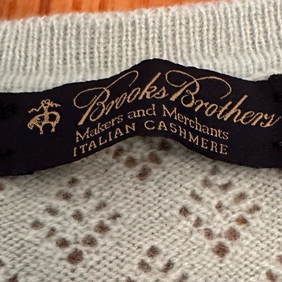 Brooks Brothers Sweater Womens S 100% Italian Cashmere V Neck Gray Cable Knit s@ - Picture 3 of 8